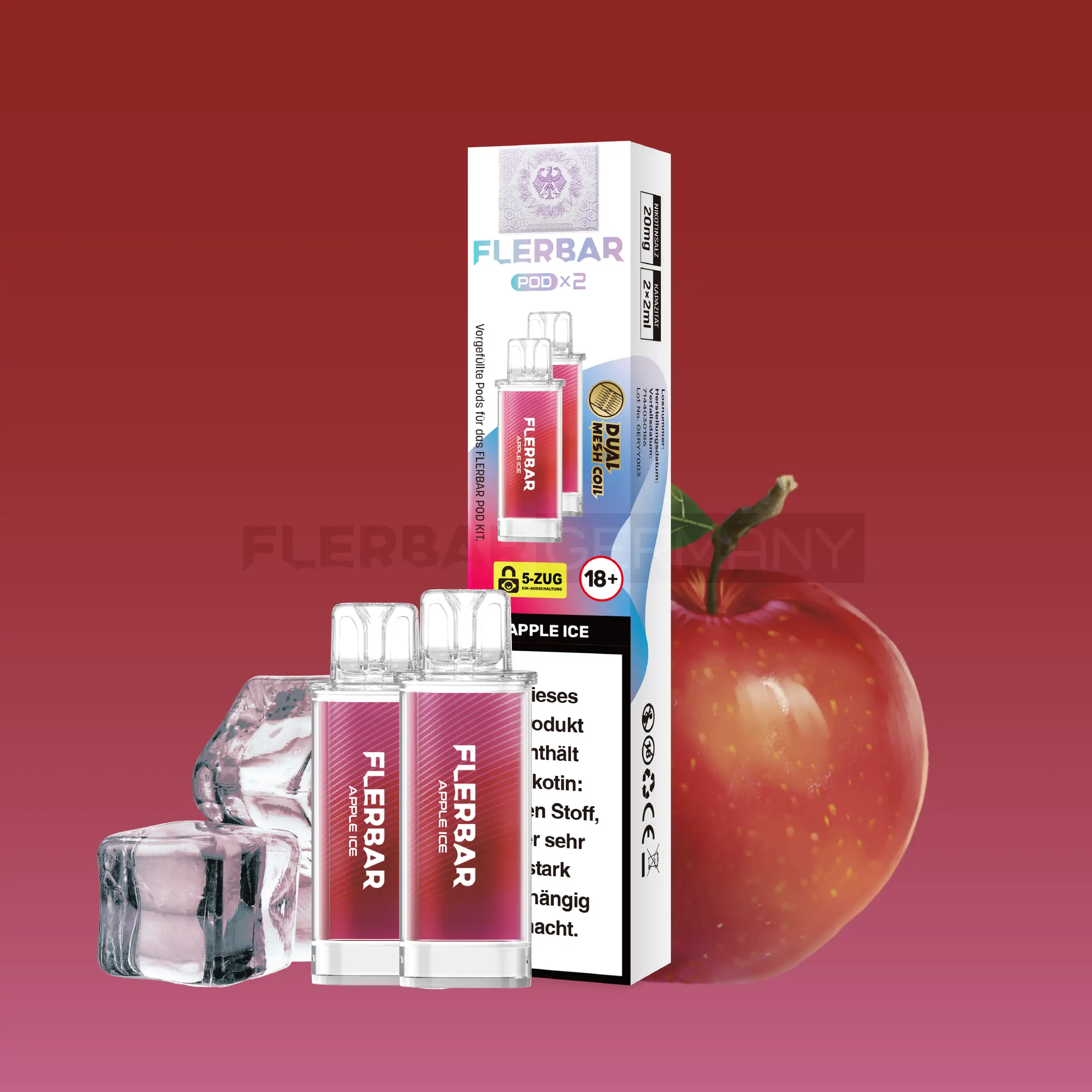 Flerbar Pods Apple Ice - fruchtig & eisig | Gnstig bestellen! Flerbar Pods Apple Ice - fruchtig & eisig | Gnstig bestellen!